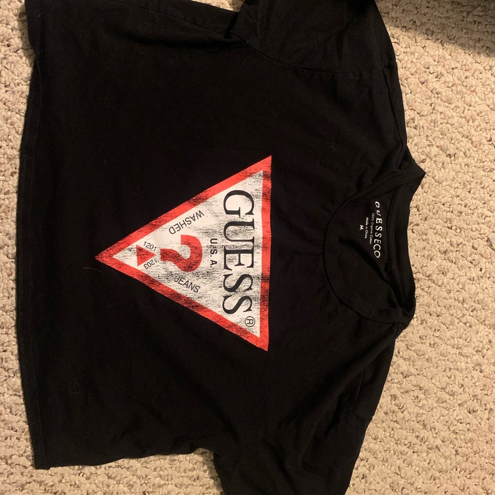 Guess black crop top
